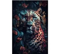 Tableau sur verre synthétique guépard 80x120 cm CEANOTHE Décoration Murale Art Décoratif Muraux Peinture Imprimée en HD Salon Chambre Bureau Fabriqué en France Multicolore G