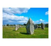 Tableau sur verre synthétique Menhirs de Carnac 65x97 cm CEANOTHE Décoration Murale Art Décoratif Muraux Peinture Imprimée en HD Salon Chambre Bureau Fabriqué en France Bleu G