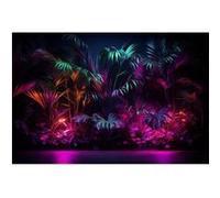 Tableau sur verre synthétique néon exotique 80x120 cm CEANOTHE Décoration Murale Art Décoratif Muraux Peinture Imprimée en HD Salon Chambre Bureau Fabriqué en France Multicolore G