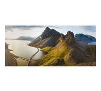 Tableau sur verre synthétique routes de voyages 65x145 cm CEANOTHE Décoration Murale Art Décoratif Muraux Peinture Imprimée en HD Salon Chambre Bureau Fabriqué en France Vert G