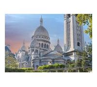 Tableau sur verre synthétique Sacré Cœur Paris 65x97 cm CEANOTHE Décoration Murale Art Décoratif Muraux Peinture Imprimée en HD Salon Chambre Bureau Fabriqué en France Multicolore G