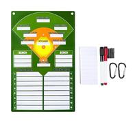Tableau Tactique de Baseball Magnétique, Cartes d'alignement de Baseball avec Marqueurs et 30 Autocollants Magnétiques, Presse-papiers à Effacer à Sec pour Entraîneurs de Softball