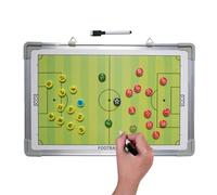 Tableau tactique de football - Porte-bloc effaçable avec 2 marqueurs, tableau blanc magnétique, outil d'entraînement pour les activités de football, les arbitres d'entraînement d'équipe