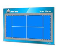 Tableau Tactique de Paddle Tennis. Double Face, adapté aux marqueurs effaçables à Sec. PERSONNALISÉ avec Couleur, Blason ou Logo, nom et Club. (Large)