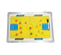 Tableau Tactique Football Entraîneur Board, Planches D'Entraînement Tactique Portable, avec Pièces D'échecs Magnétiques, Utilisation Double Face, pour la Planification des Matchs(Basketball)