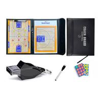 Tableau Tactique Football, Magnétique Pliable Professional Tableau Tactique pour Entraîneur Board avec Sifflet et Marqueur, pour la Planification Stratégique et la Formation(Basketball)