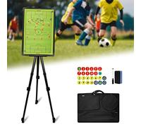 Tableau Tactique Football Magnétique sur Pied, Panneau D'entraînement Tactique de Football/de Basket-Ball, avec Sac de Transport, Stylo Marqueur et Aimants (Color : Football)