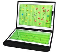 Tableau tactique football pliable magnétique - 1 pièce portable avec marqueur effaçable, poche zippée et presse-papiers