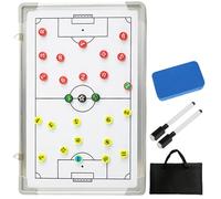 Tableau tactique football - Tableau magnétique - Pour l'analyse du jeu - Tableau tactique de football - Avec marqueur pour tableau blanc, gomme, pièce magnétique et sac de rangement