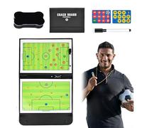 Tableau Tactique Football,Tableau Tactique Football Entraîneur Board,Tableaus Tactique Pliable et Magnétique,Entraîneur Football Magnétique Stratégie Panneau Kit,avec Stylo,Gomme,Aimants