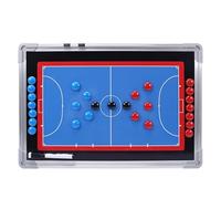 Tableau Tactique Futsal, Tableau Football Tactique Entraîneur Boar, avec Pièces D'échecs Magnétiques et Marqueurs pour Tableau Blanc, Conception Double Face