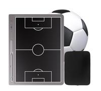 Tableau Tactique LCD Football, Tableau Électronique Réutilisable, avec Stylet et Sac de Rangement, Matériau Durable, pour L'entraînement et la Compétition(Large)