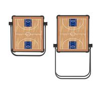 Tableau Tactique Magnétique de Football, Tableau Blanc de Basket-ball pour Entraîneurs, Conception Double Face, avec Support Réglable en Hauteur, pour La Compétition(Brown,Small)