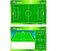 Tableau Tactique pour entraîneur de Football. Double Face, adapté aux marqueurs effaçables à Sec. Personnalisé avec Couleur, emblème ou Logo, nom et Club. (Standard)