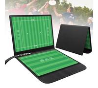 Tableau tactique pour frisbee, tableau tactique magnétique en cuir pour disques, conception pliable, double face avec surface effaçable, stylo effaçable, pièces d'échecs magnétiques pour