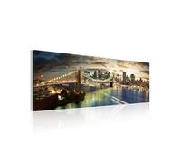 Tableau The East River at night-Taille L 120 x H 40 cm Imprimé