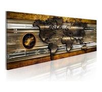 Tableau The Golden Map-Taille L 120 x H 40 cm Imprimé