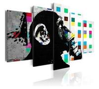 Tableau The Thinker Monkey (Banksy)-Taille L 100 x H 50 cm