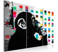 Tableau The Thinker Monkey by Banksy-Taille L 90 x H 60 cm Imprimé