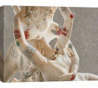 Tableau toile Amour - Steven Hill, Tattooed Lovers (Cupid & Psyche) - 80x60 cm