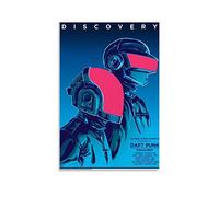 Tableau Toile Decoration sans Cadre Daft Punk Découverte Affiche Toile Art Photo Impression Moderne Chambre Familiale Décor Affiche 60x90cm