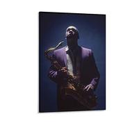 Tableau Toile Decoration sans Cadre John Coltranes Musiciens Purple Suitscm Poster Salon Chambre à Coucher Peinture Œuvre d’Art 60x90cm