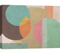 Tableau toile, design géométrique coloré - Soleil Taylor, Moon Base - 100x70 cm