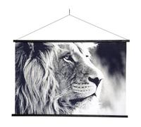Tableau toile lion 73x110 cm