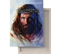 Tableau toile LUDA STUDIO Jésus-Christ dans la couronne d'épines Tableau toile coton et bois de pin 20x30 cm