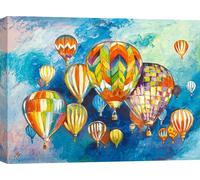 Tableau toile, montgolfières - Luigi Florio, Suspendu dans le ciel I - 60x40 cm