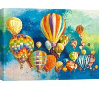 Tableau toile, montgolfières - Luigi Florio, Suspendu dans le ciel II - 80x60 cm
