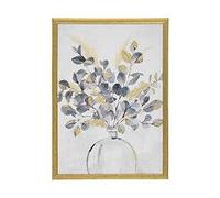 Toile Imprimée/Cadre Fleur 50x70cm Blanc