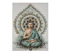Atmosphera Toile imprimée Bouddha texturée - 58 x 78 cm