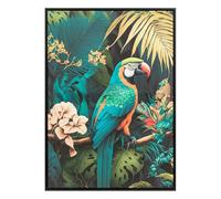 Tableau Toile Murale imprimée et encadrée Perroquet 50 x 70 cm - Atmosphera