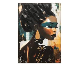 Tableau Toile Murale Peinte et encadrée Isia 100 x 140 cm - Atmosphera
