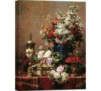 Tableau toile, nature morte - Jean-Baptiste Robie, Composition with Roses - 70x50 cm