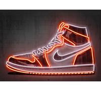 Tableau toile Nike Jordan 1 Sneaker LED optique tableau 70x50 DD123089 mur toile