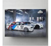 Tableau Toile Peinture Moderne Supercars BMW Tuning M6 E30 Voiture De Course - Multicolore - 40x60cm