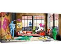 Tableau toile pop art pour salon - Gerard Madau, Surrealofts : NYC - 70x35 cm