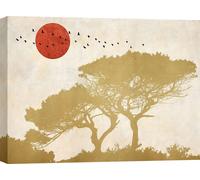 Tableau toile style minimaliste - Sayaka Miko, Passage of Good Fortune - 80x60 cm