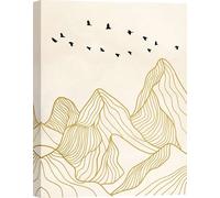 Tableau toile style nordique - Sayaka Miko, Coucher de soleil sur les montagnes II - 40x60 cm