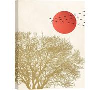 Tableau toile style nordique - Sayaka Miko, oiseaux migrateurs II - 60x80 cm