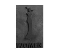 Tableau Toilette Plaque De Signalisation Toilette En Forme Flèche 3D, Style Élégant(Color-4)