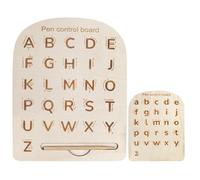 Tableau traçage l'alphabet - Chemins majuscules et minuscules gravés | double face, tablette développement la motricité fine, activité d'apprentissage à la maison en classe préscolaire | Tapis
