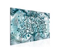 Tableau Tree and Waves (5 Parts) Blue-Taille L 200 x H 80 cm