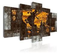 Tableau Trésors cachés (Carte du monde)-Taille L 100 x H 50 cm Imprimé G