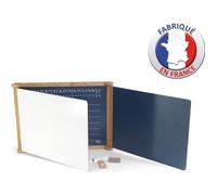 Tableau Triptyque en Bois JEUJURA - Teinté Chêne 59 x 46 cms