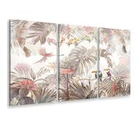 Tableau triptyque jungle jardin d'eden - 90x60 cm