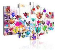 Tableau Tulipes dans la pluie-Taille L 100 x H 50 cm Imprimé G