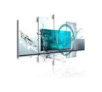Tableau Turquoise Expression-Taille L 100 x H 50 cm